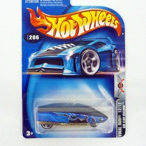 Hot Wheels GM Lean Machine #206 Final Run 12/12 Blue Die-Cast Car 2003
